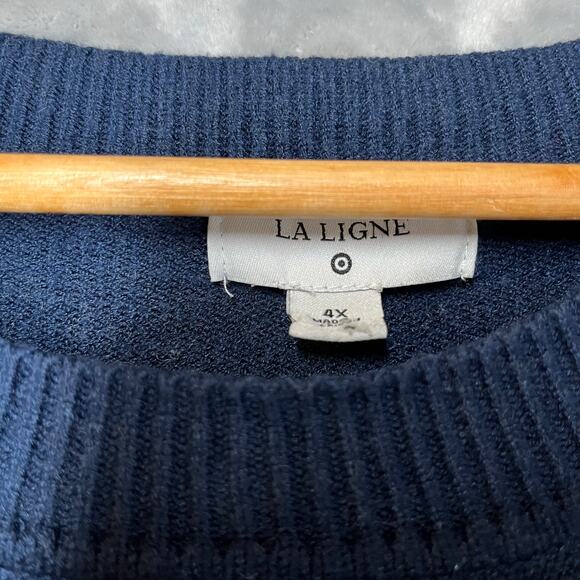 La Ligne X Target Striped Pullover Sweater 4X Nautical Preppy Cashmere Classic - Picture 2 of 10